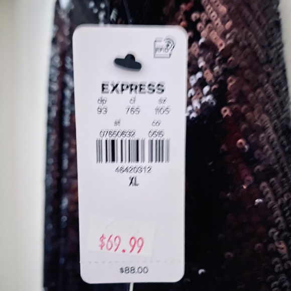 NWT Express Sequin Midi Skirt XL - Picture 5 of 6